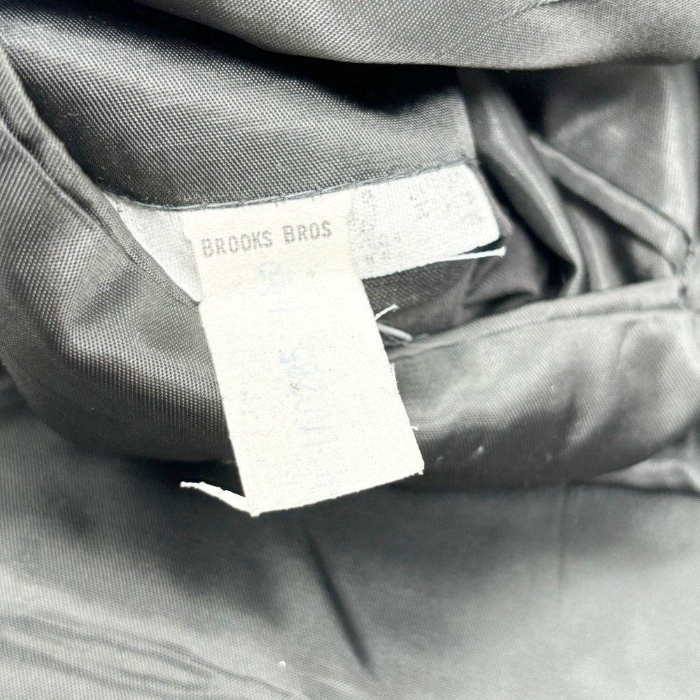 Vtg BROOKS BROTHERS Men’s Black Houndstooth Single Breasted Sport Coat Sz 44R - Picture 8 of 9